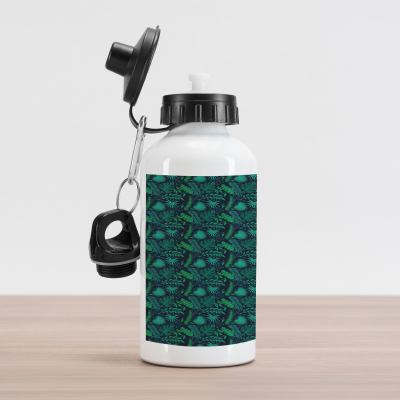 Leaves Hibiscus Plumeria Aluminum Water Bottle