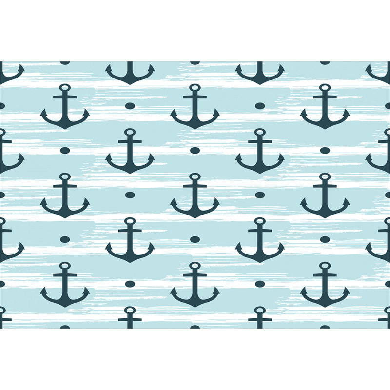 Pattern with Anchors Aluminum Water Bottle