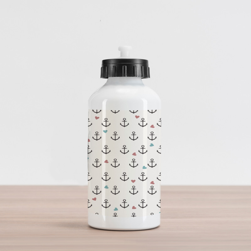 Hearts Sailor Holiday Aluminum Water Bottle