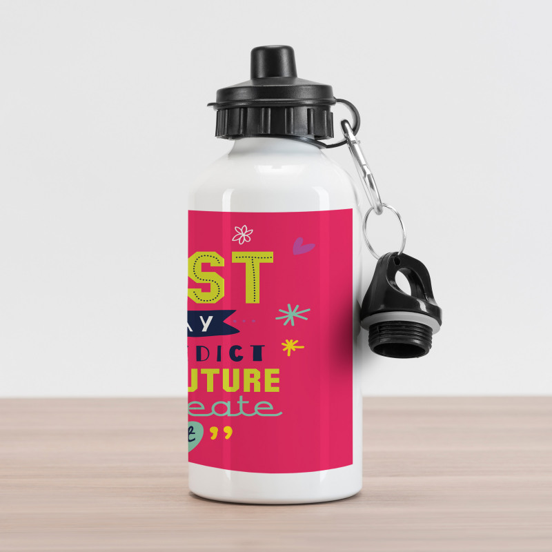Motivational Typography Aluminum Water Bottle