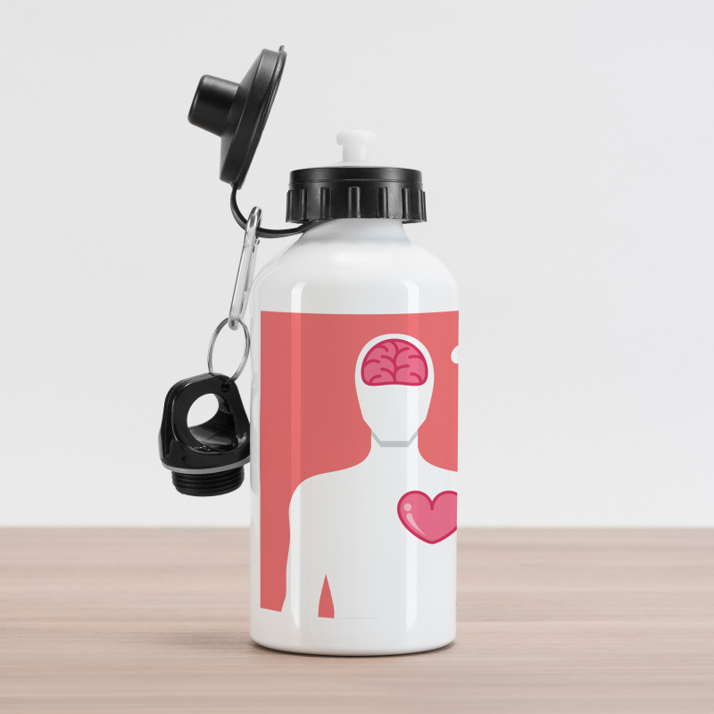 Human with Words Aluminum Water Bottle