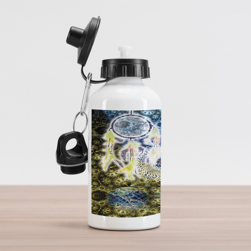 Tribal Lizards Dreamcatcher Aluminum Water Bottle