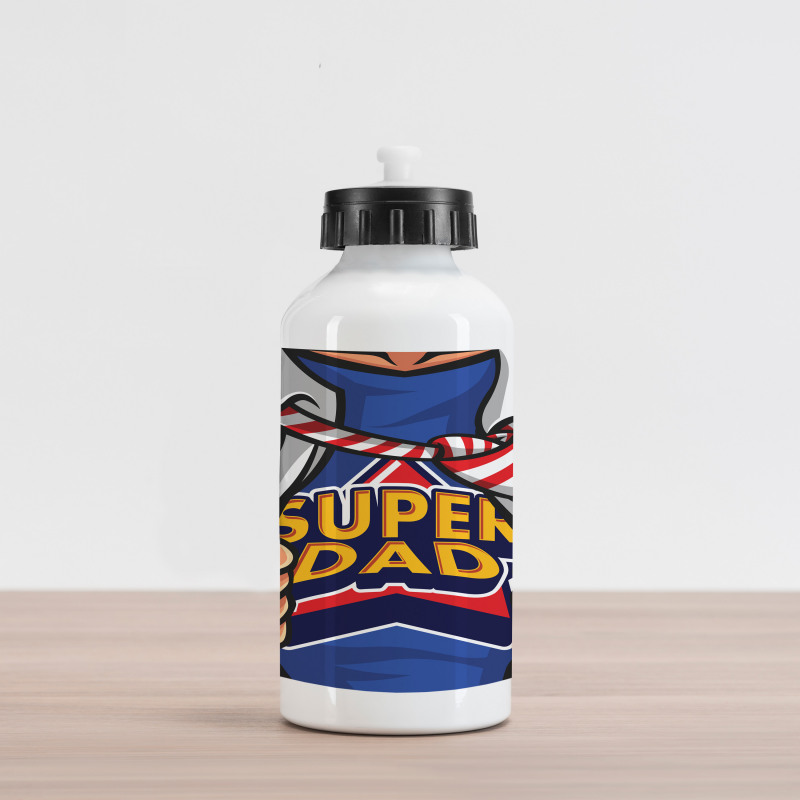 Fun Super Dad T-shirt Aluminum Water Bottle