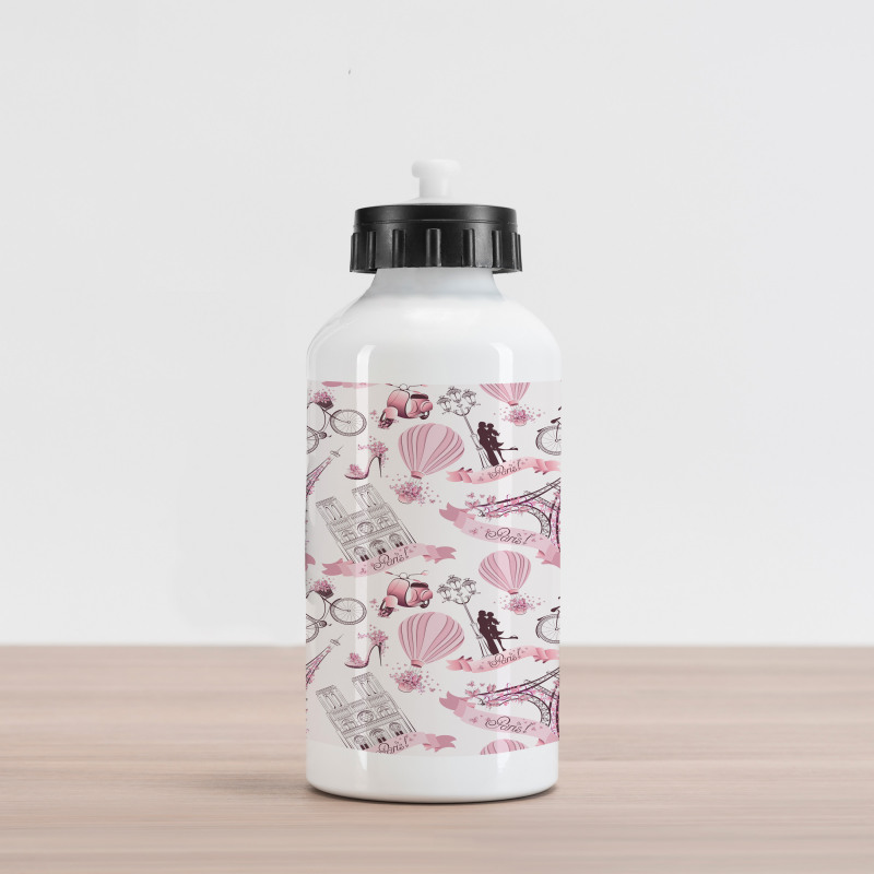 Paris Honeymoon Aluminum Water Bottle