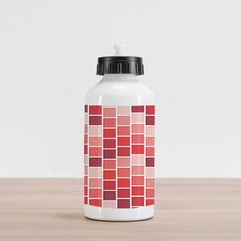 Tile Rectangle Square Aluminum Water Bottle