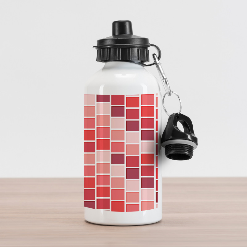 Tile Rectangle Square Aluminum Water Bottle