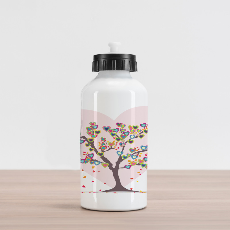 Tree with Leaves Floral Aluminum Water Bottle