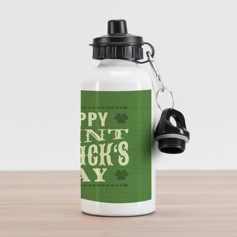 Happy Saint Patrick's Art Aluminum Water Bottle