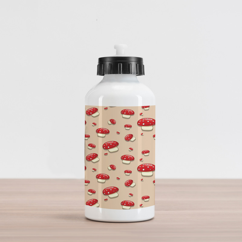 Cartoon Mushrooms Aluminum Water Bottle