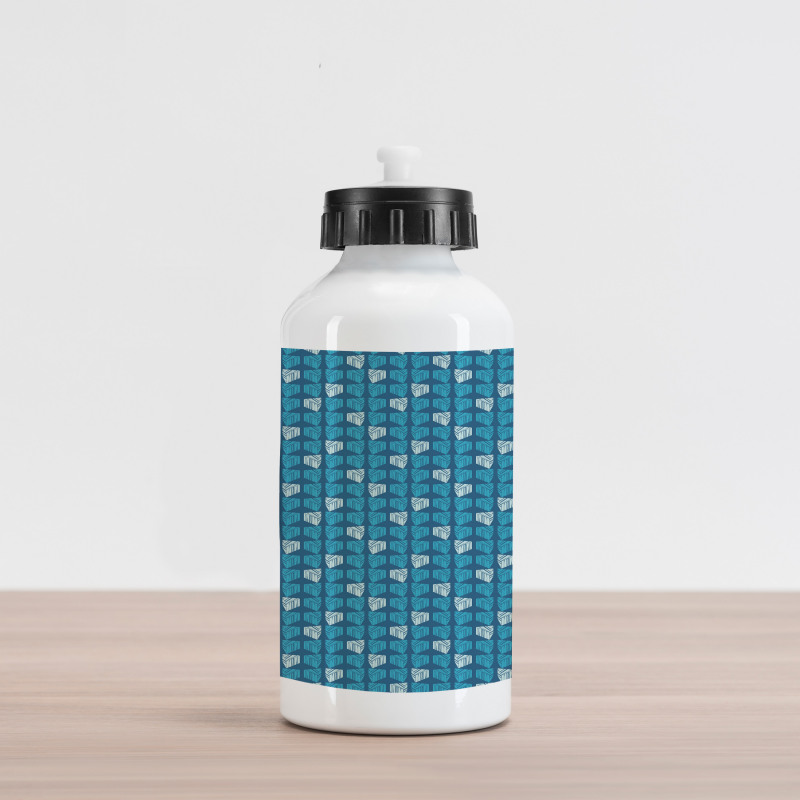 Graphic Triangular Layout Aluminum Water Bottle