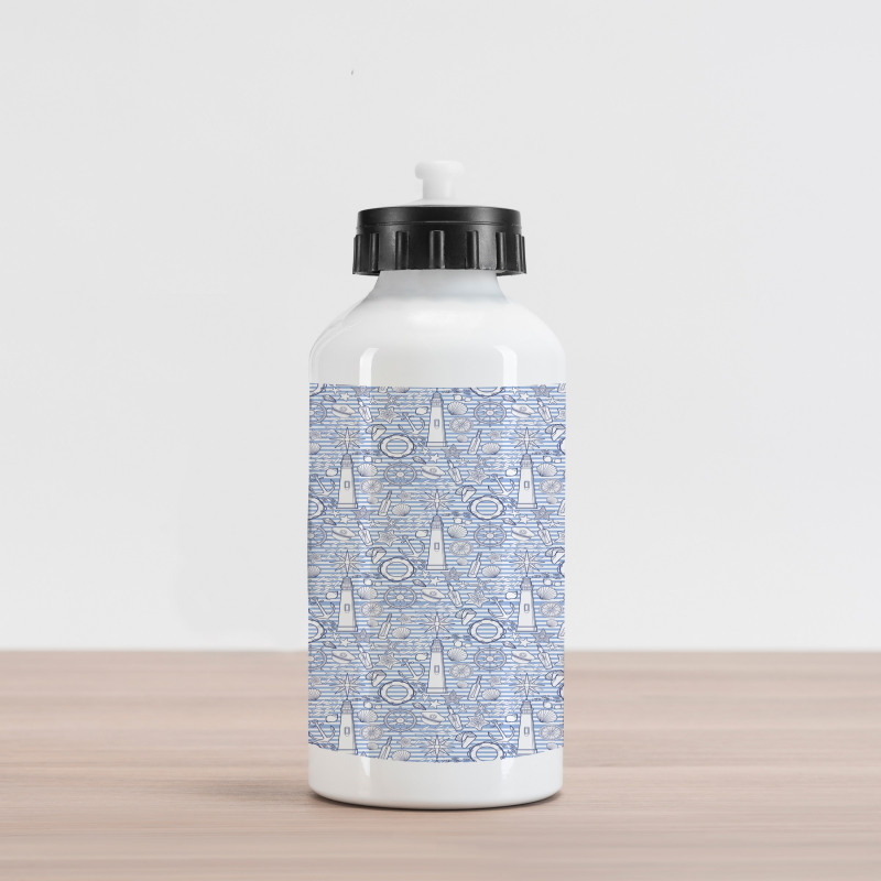 Nautical Ocean Fish Aluminum Water Bottle