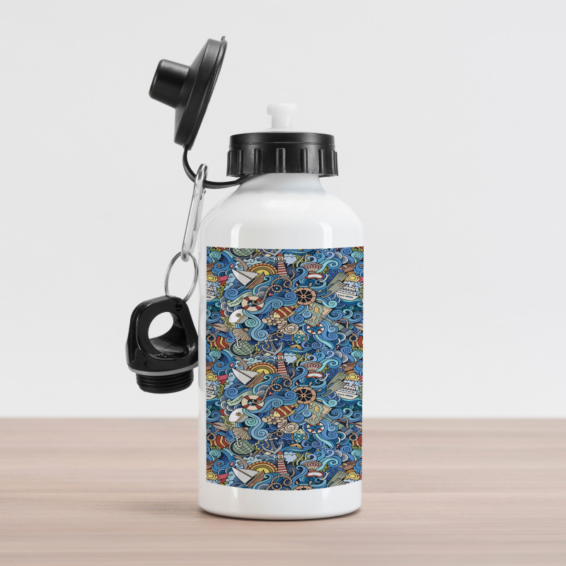 Abstract Sea Shells Aluminum Water Bottle
