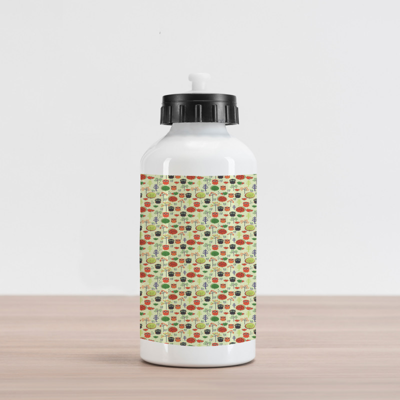 Birds Trees and Plants Aluminum Water Bottle