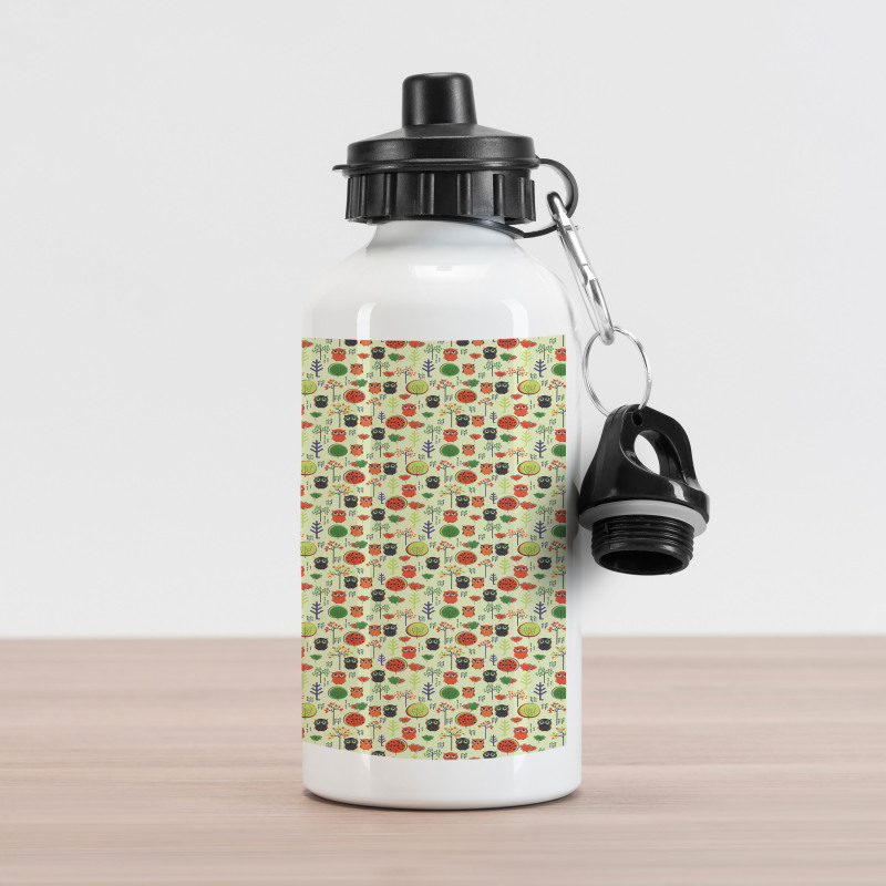Birds Trees and Plants Aluminum Water Bottle