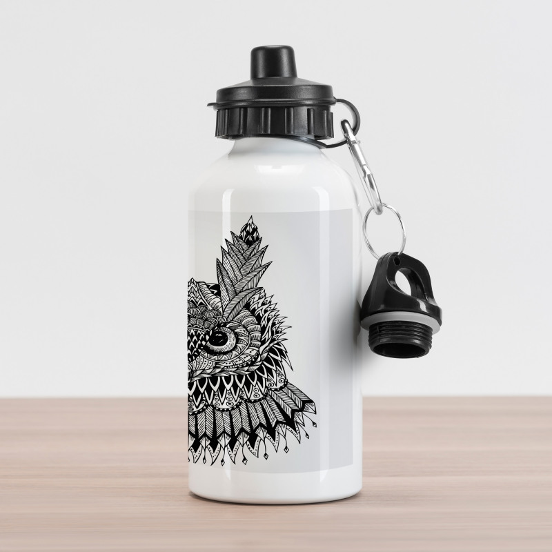2 Animal Faces Design Aluminum Water Bottle
