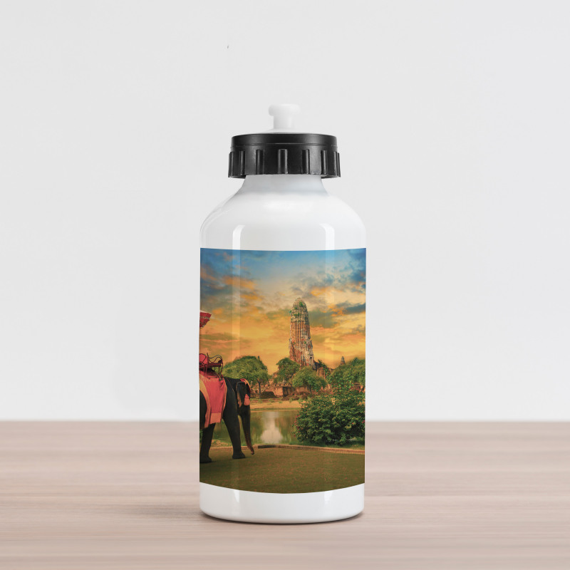 Pagoda in Ayuthaya Aluminum Water Bottle