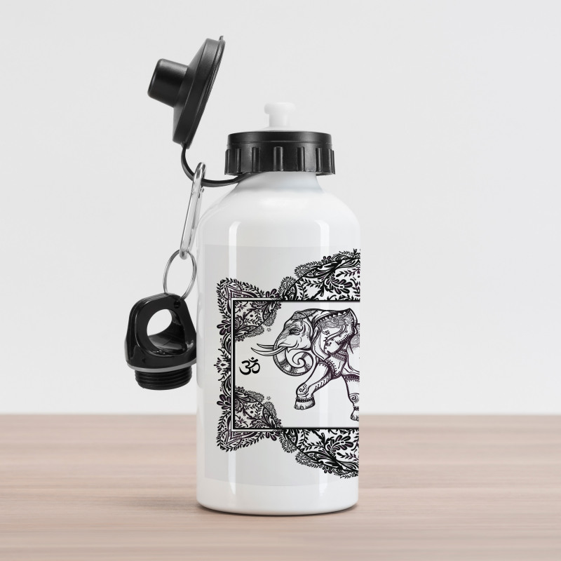 Bohemic Floral Elephant Aluminum Water Bottle