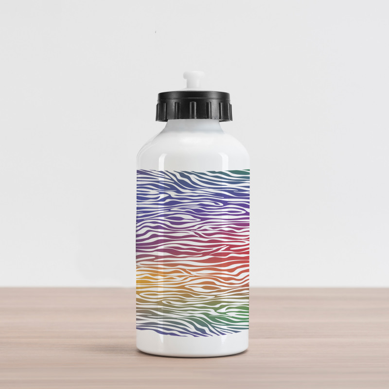 Abstract Zebra Skin Aluminum Water Bottle
