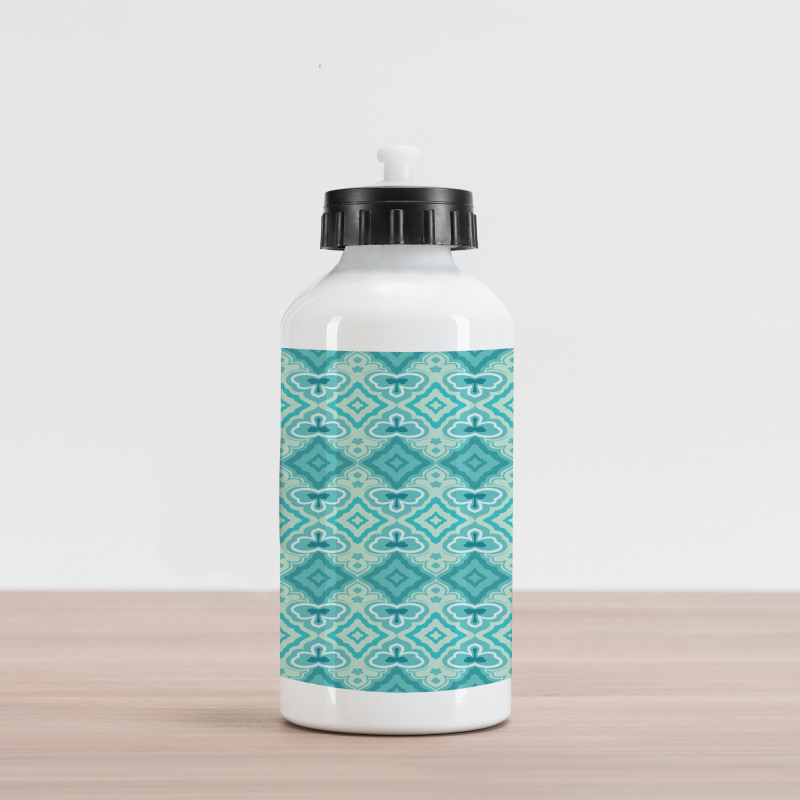 Geometric Vintage Floral Aluminum Water Bottle