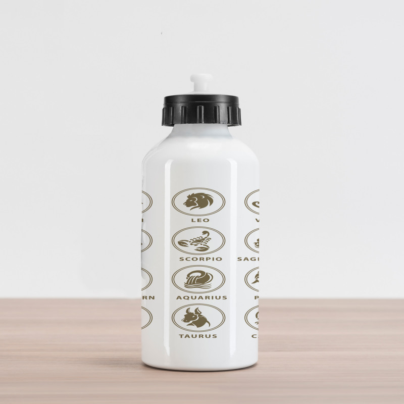 Classic Zodiac Chart Aluminum Water Bottle