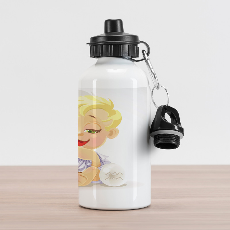 Baby Aquarius Zodiac Aluminum Water Bottle