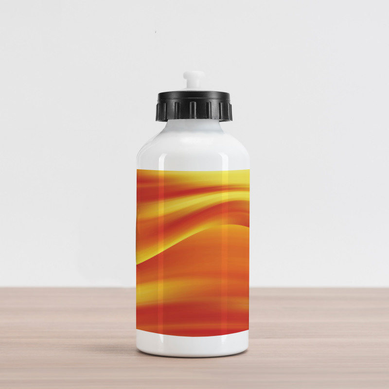 Abstract Digital Waves Aluminum Water Bottle