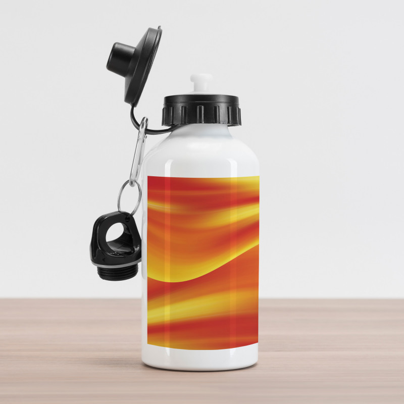 Abstract Digital Waves Aluminum Water Bottle