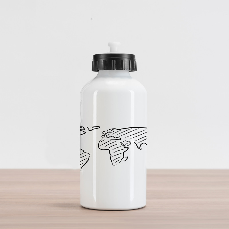 Sketch Outline Aluminum Water Bottle