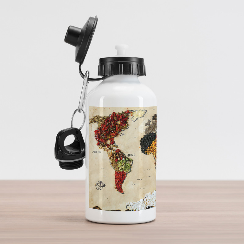 Boho Food Aluminum Water Bottle