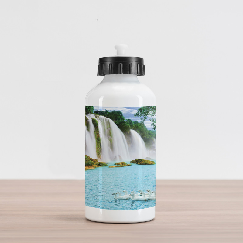 Lake and Swans Nature Aluminum Water Bottle