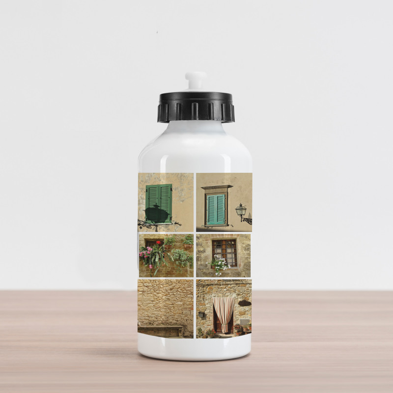 Italian Stone Houses Aluminum Water Bottle