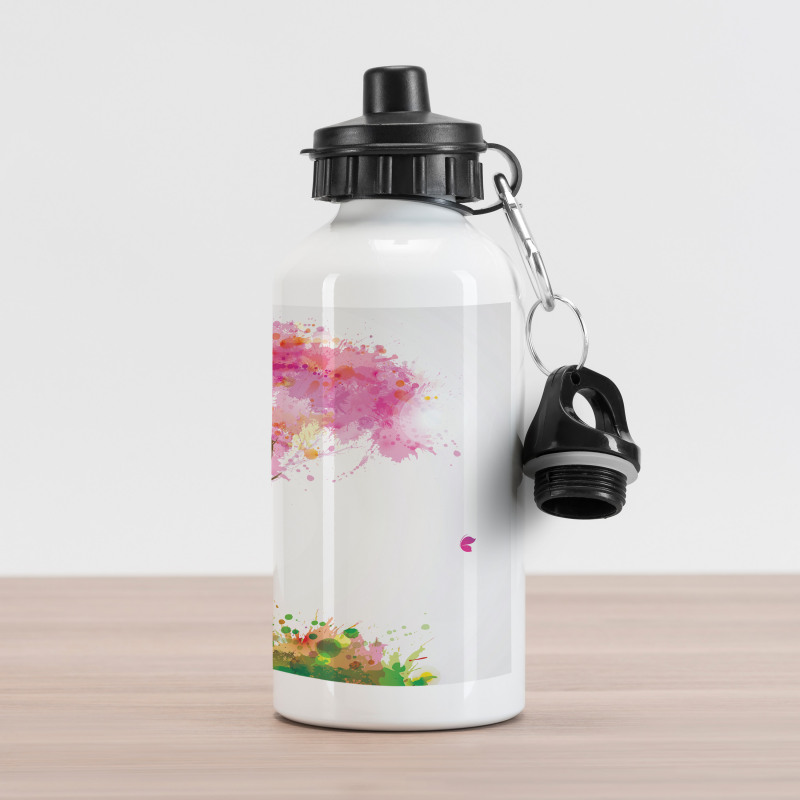 Spring Blossoming Tree Aluminum Water Bottle