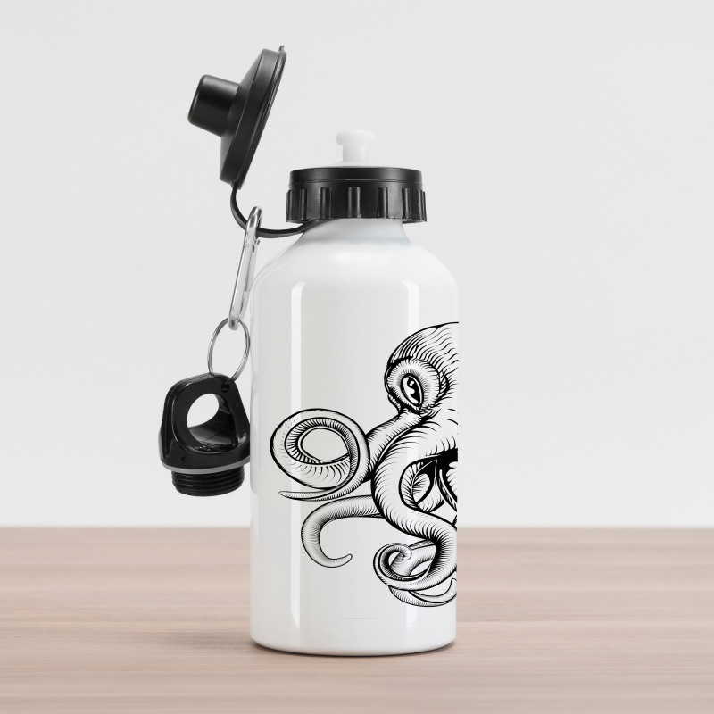 Sketch Monochrome Art Aluminum Water Bottle