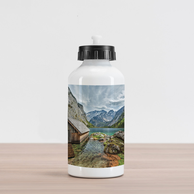 Alpine Mountains View Aluminum Water Bottle