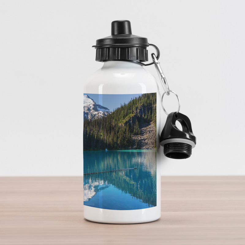 Snowy Frozen Mountain Aluminum Water Bottle