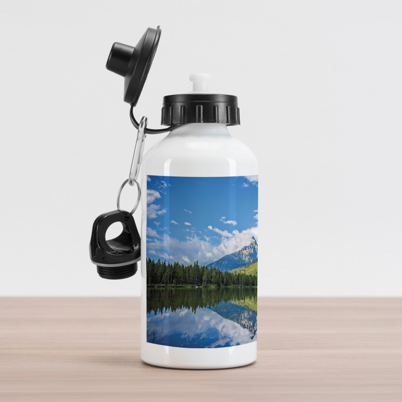 Mountain Lake Scenery Aluminum Water Bottle