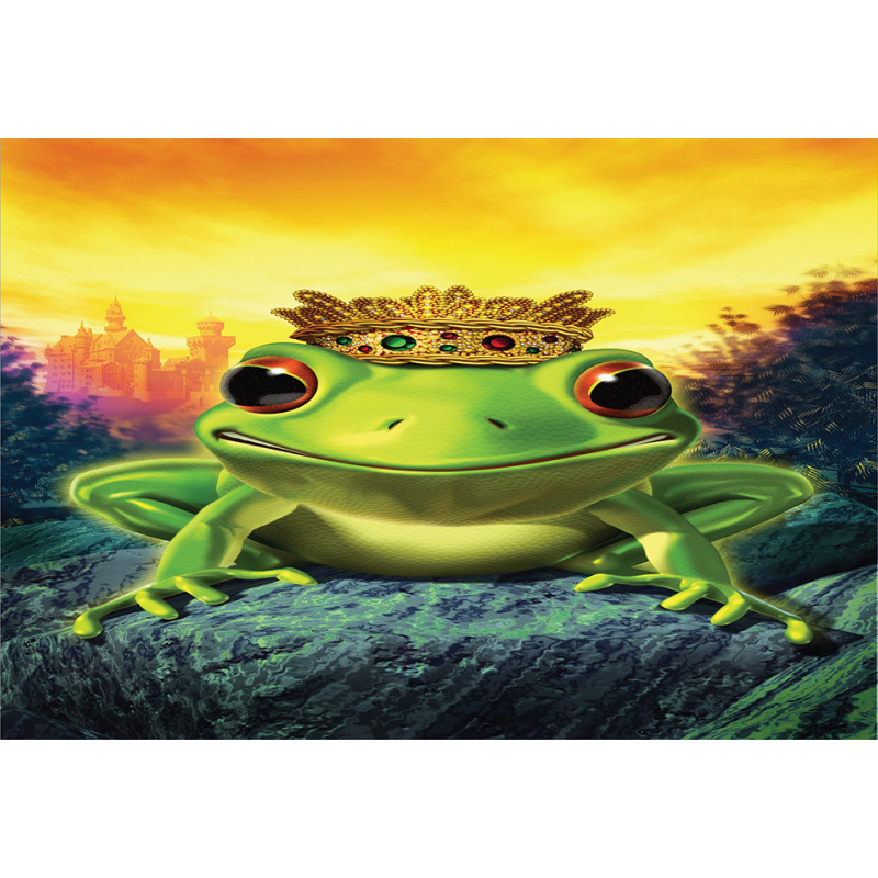 Frog Prince with Crown Aluminum Water Bottle