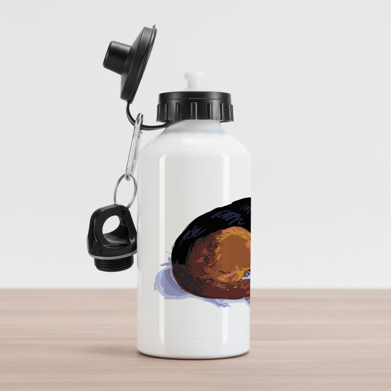 Sketch Drawing Doodle Style Aluminum Water Bottle