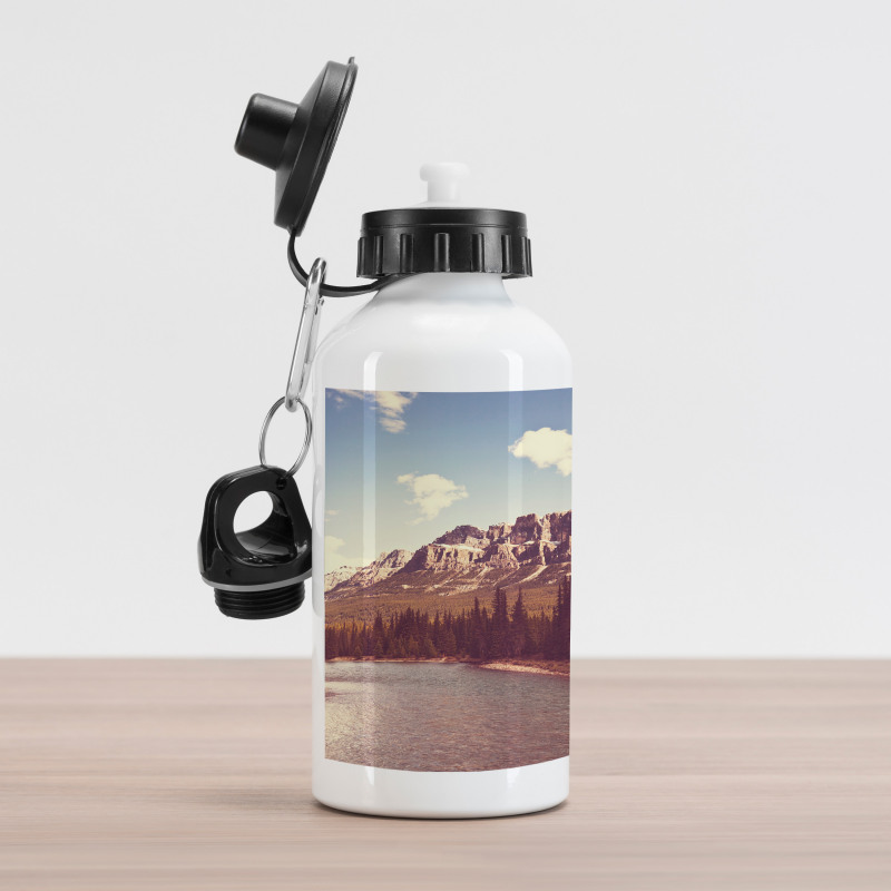 Canada River and Trees Aluminum Water Bottle