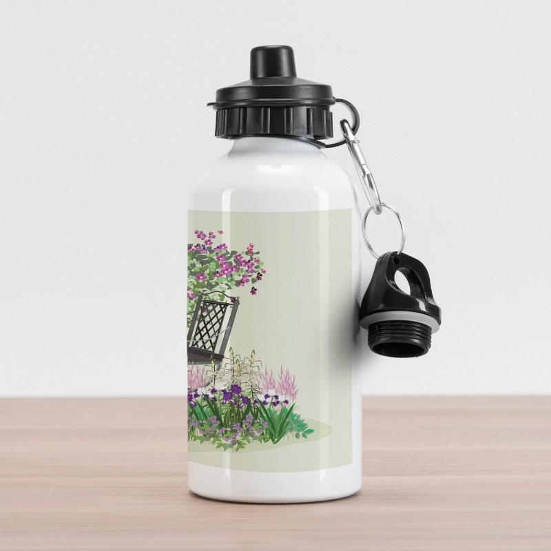 Flowers Blooming Garden Aluminum Water Bottle