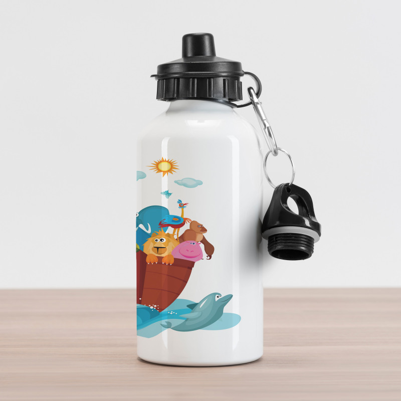 Old Ark with Animals Aluminum Water Bottle
