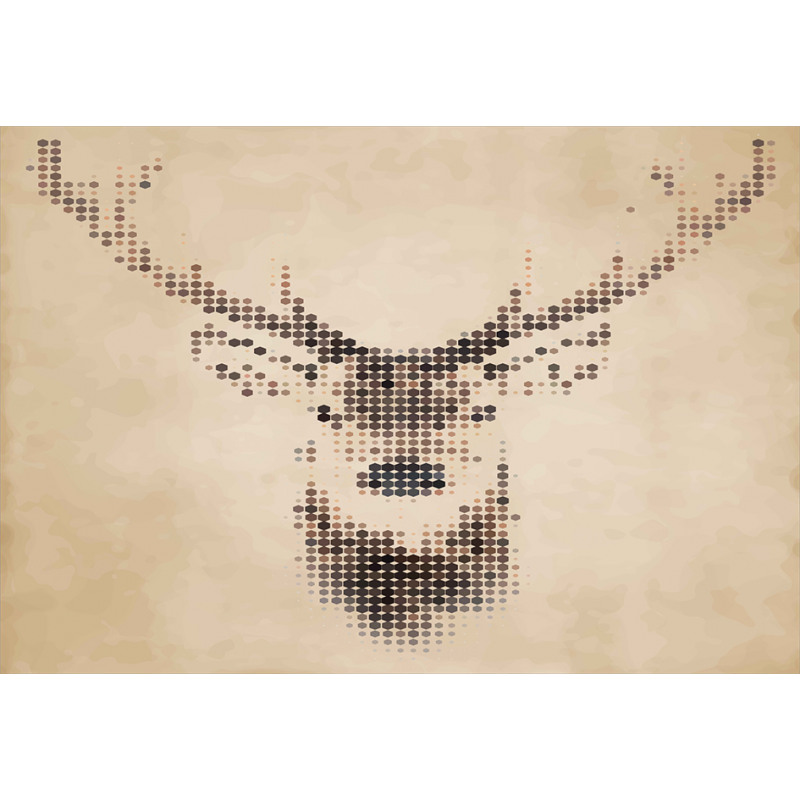 Deer Portrait with Dots Aluminum Water Bottle