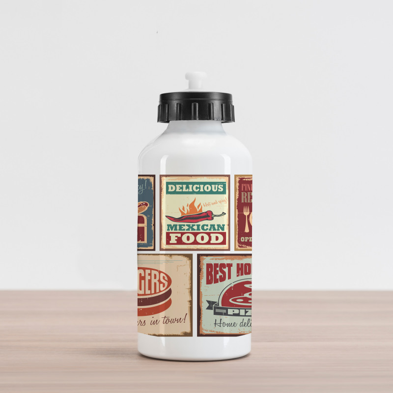 Retro Mexican Tin Sign Aluminum Water Bottle