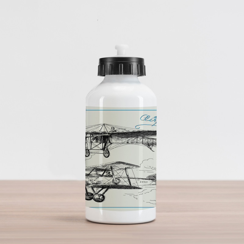 Aircraft Jets in Sky Aluminum Water Bottle