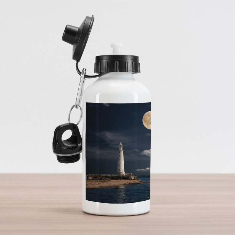 Moonlight Island Sea Aluminum Water Bottle