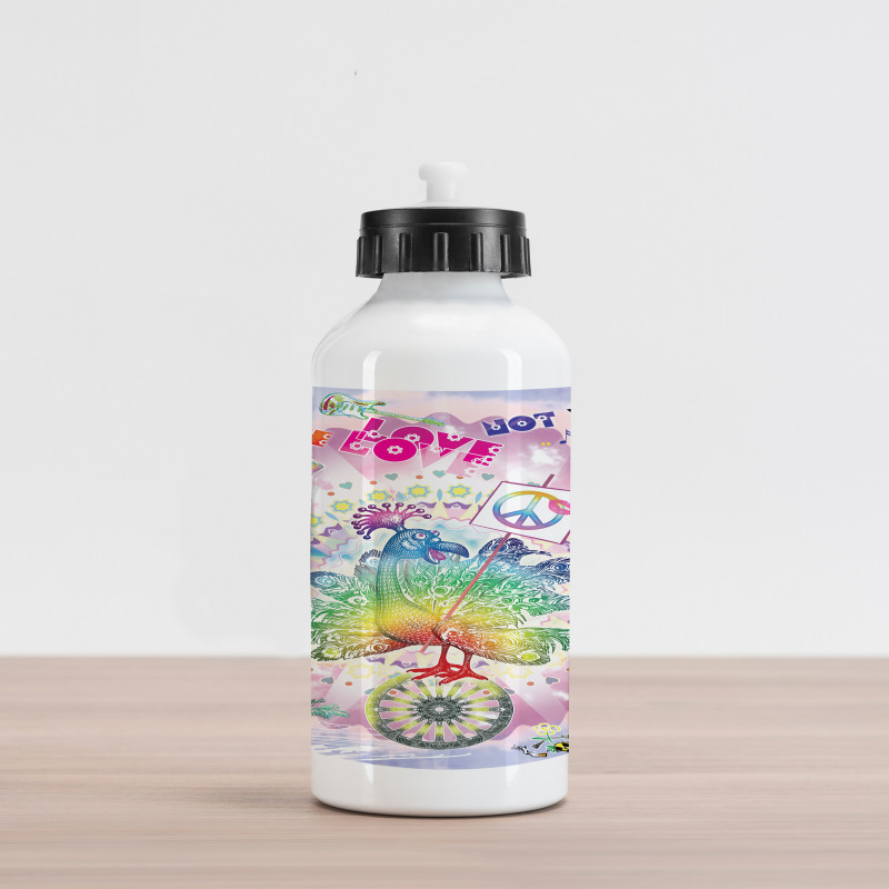 Tropical Turkey Aluminum Water Bottle