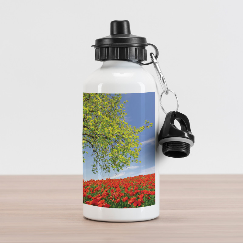 Spring Scenery Flowers Aluminum Water Bottle