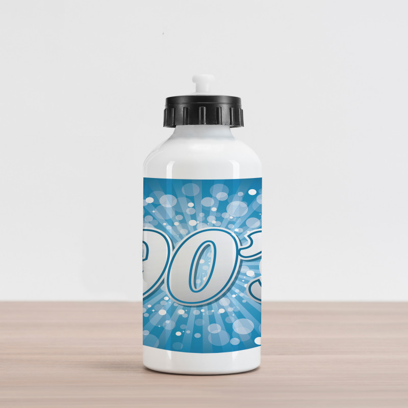 90s Pop Art Star Retro Aluminum Water Bottle