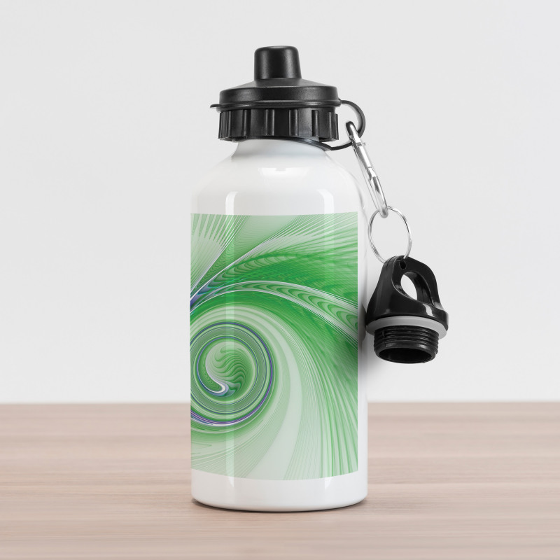 Abstract Fractal Spirals Aluminum Water Bottle