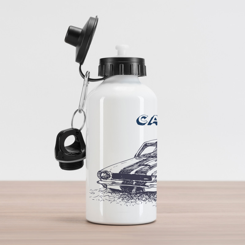 Sports Car Grunge Aluminum Water Bottle